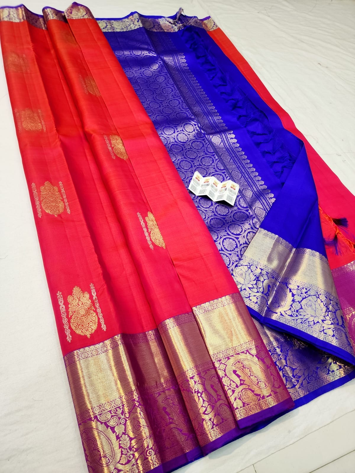 Kanchipuram Pure Silk Saree Bridal Kanjivaram Sari SPK269