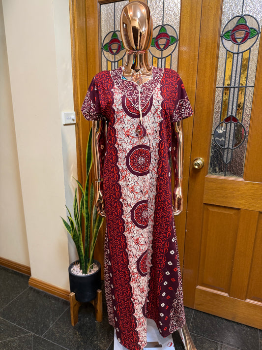 Free size Indian Cotton Nighty Nightgown NI1