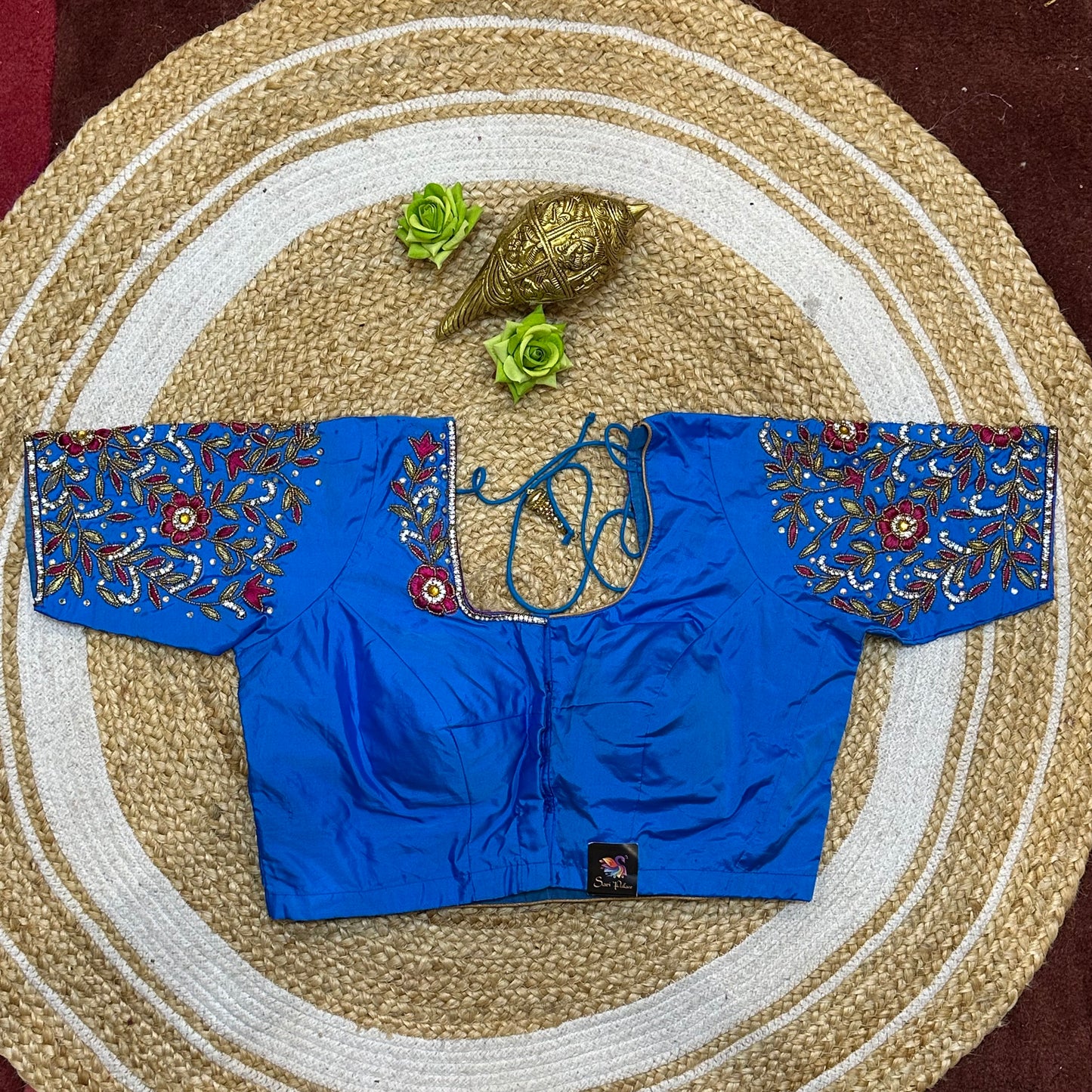 38” M Size 8 Aari Worked Sari Blouse Indian Saree Top Hot Pink B275