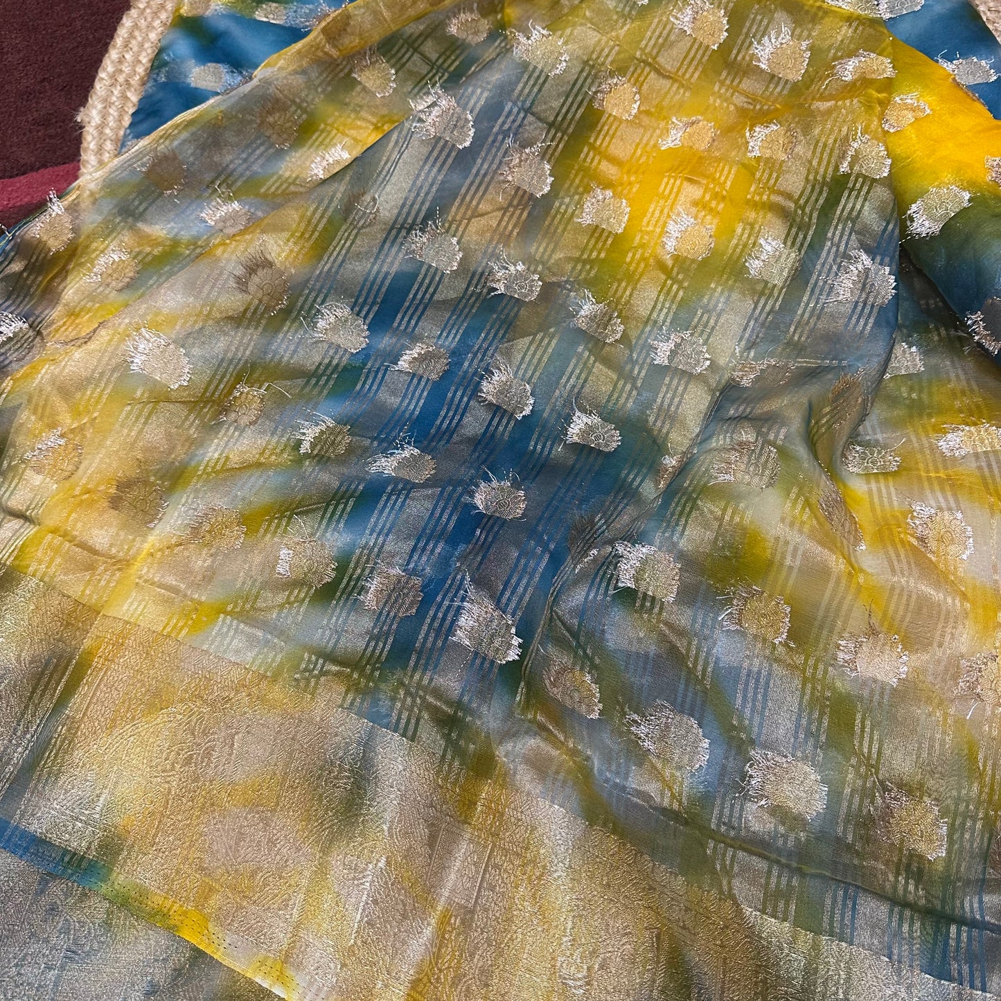 Sari Indian Fancy Casual wear Organza Banarasi Saree SAR6