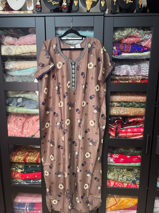 Free size Indian Cotton Nighty Nightgown NI5