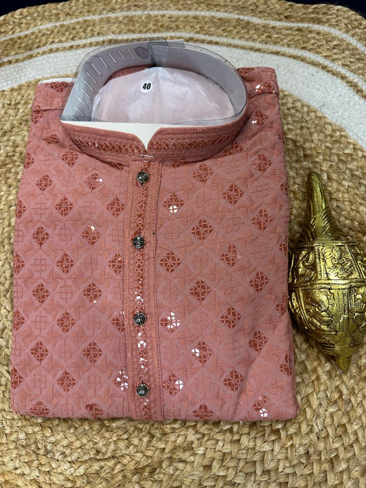 Grey Men’s Kurta Indian Sherwani Bollywood outfit M15