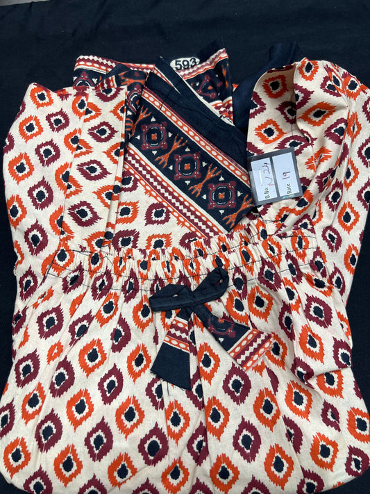 Free size Indian Cotton Nighty Nightgown NI24