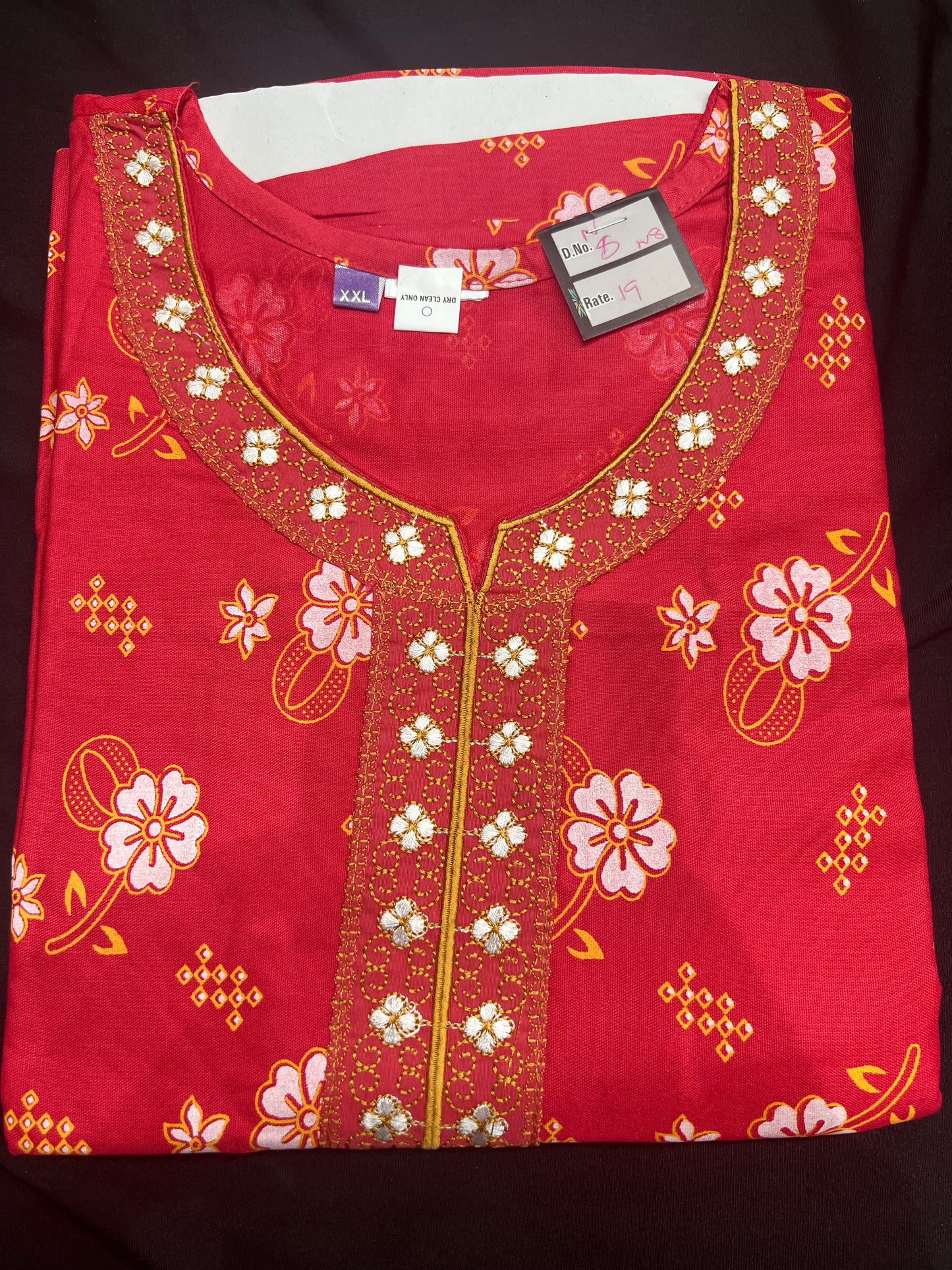 Free size Indian Cotton Nighty Nightgown NI8