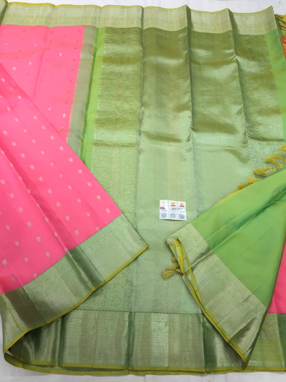 Kanchipuram Pure Silk Saree Bridal Indian Kanjivaram Sari SPK341