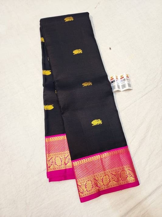 1g Gold Korvai Kanchipuram Pure Silk Saree Handloom Kanjivaram Sari| SPK089