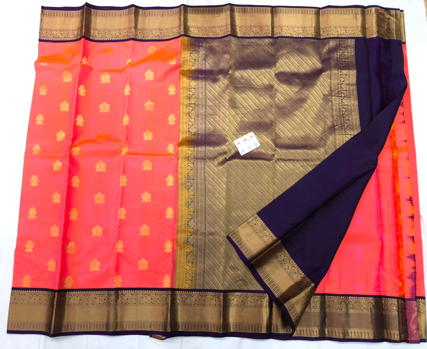 Kanchipuram Pure Silk Saree Bridal Kanjivaram Sari SPK325