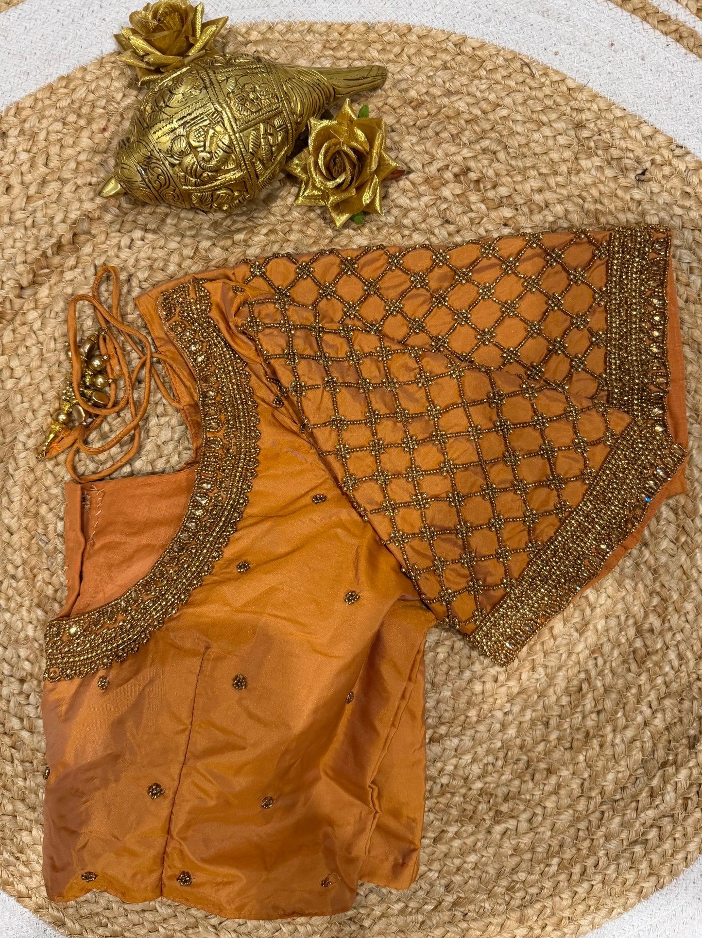 42” XL Size 12 size Aari Worked Sari Blouse Indian Saree Top B166