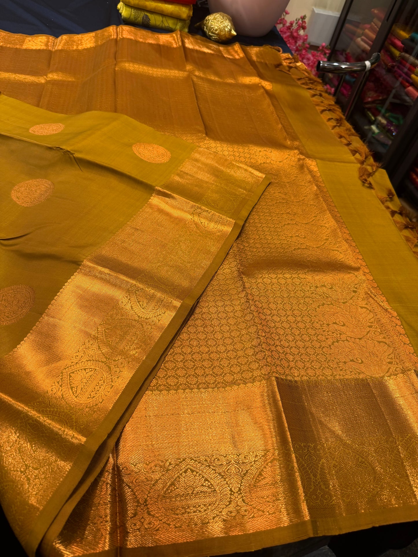 Kanchipuram Pure Silk Saree Bridal Kanjivaram Sari SPK240