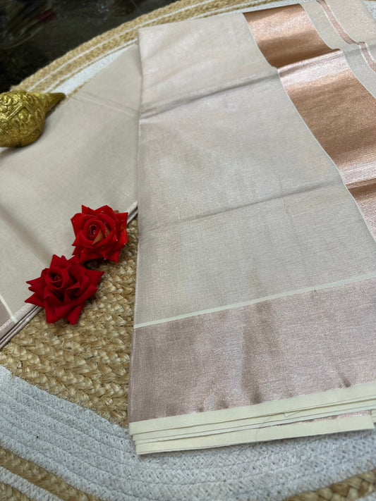 Kerala Vishu Sari Indian Onam Copper Saree C18