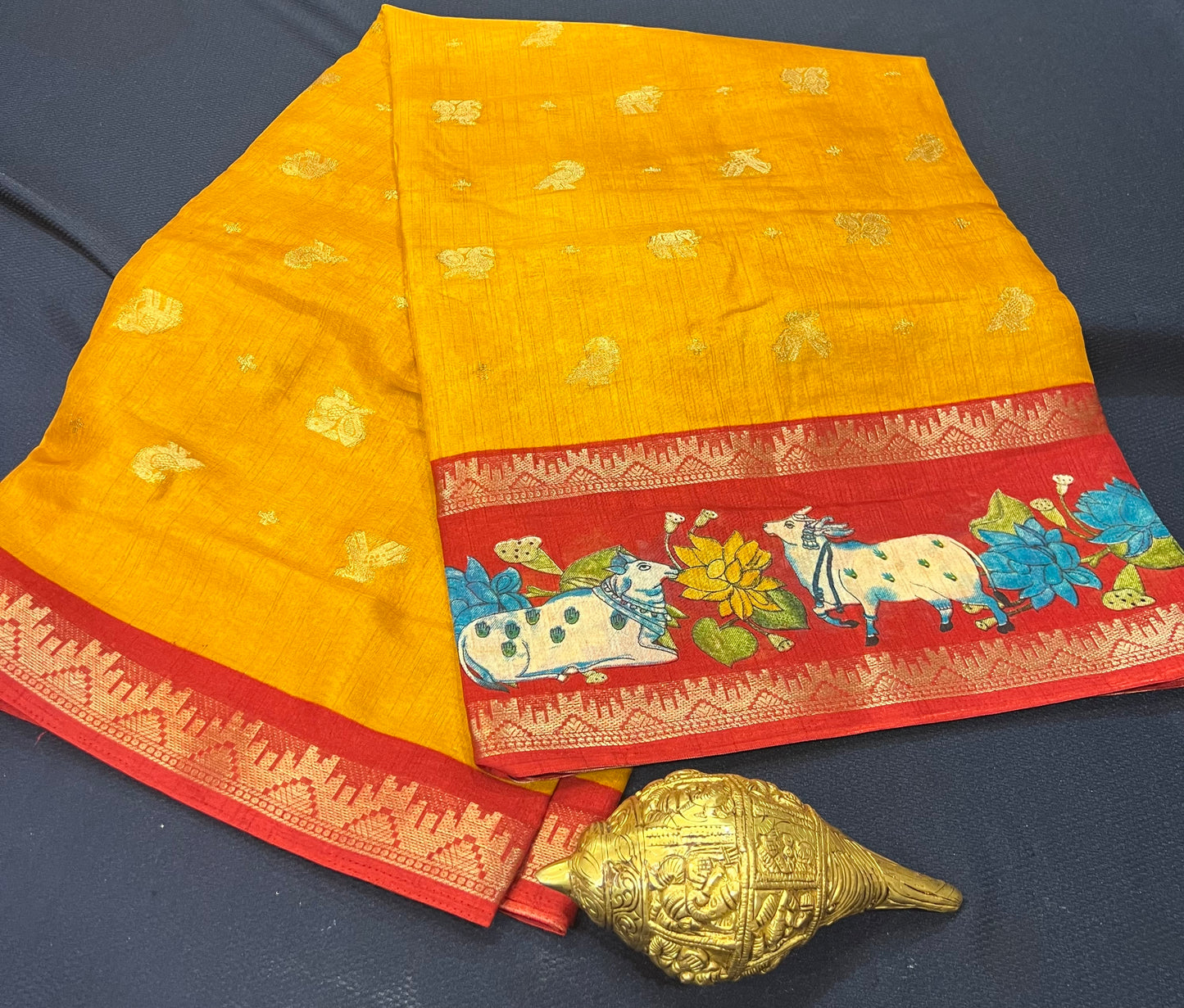 Pichwai Silk Sari Indian Fancy Saree C4