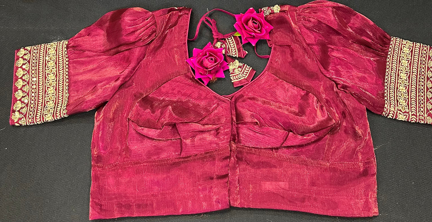 Sari Blouse Indian Saree Top Worked Choli B425