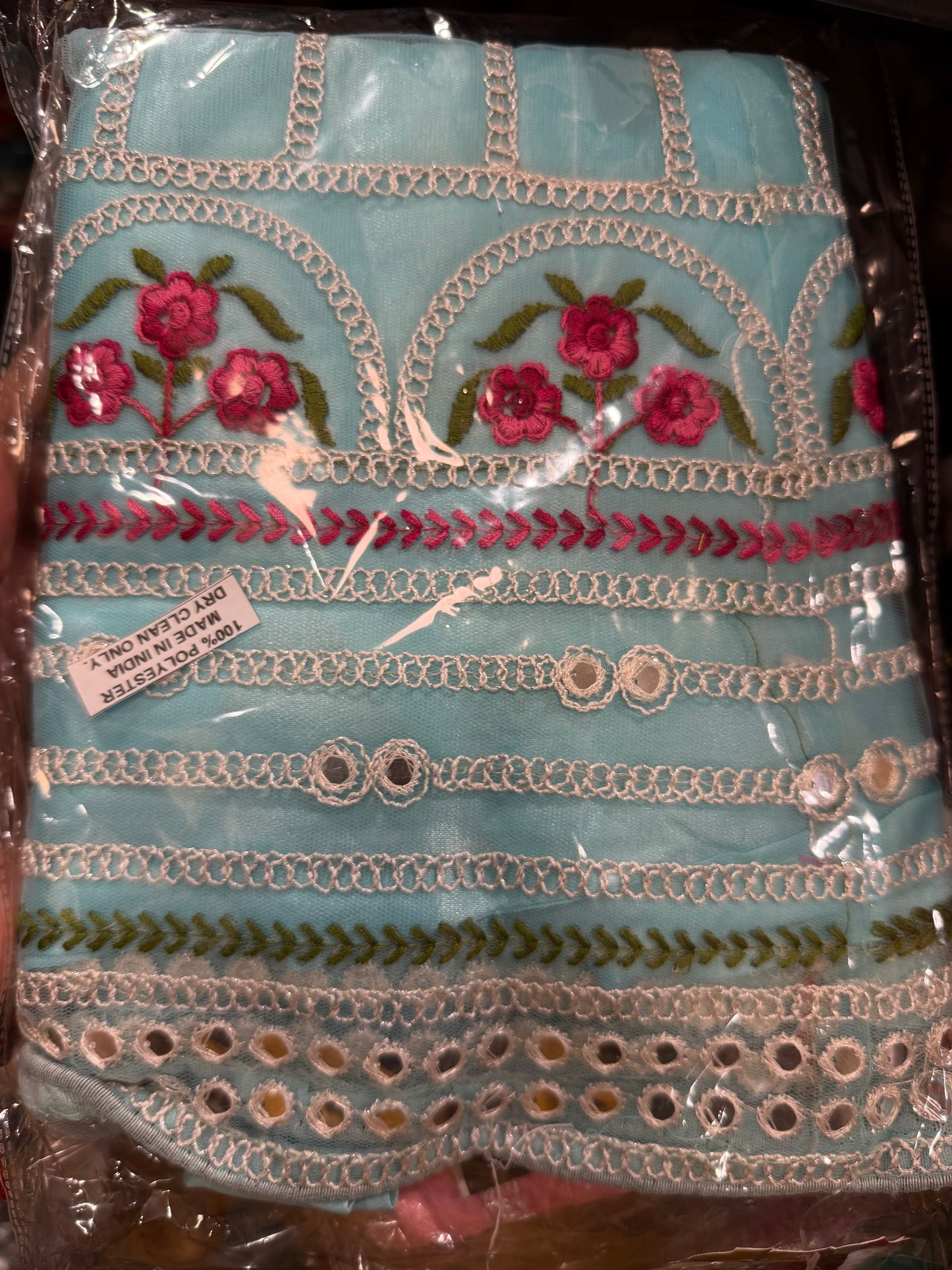 20” Size 2 Indian Girlswear Lehenga Skirt Top & Dupatta Blue G001