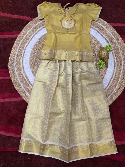 32” Top Indian Lehenga Pattu Pavadai Sattai Skirt Top G52