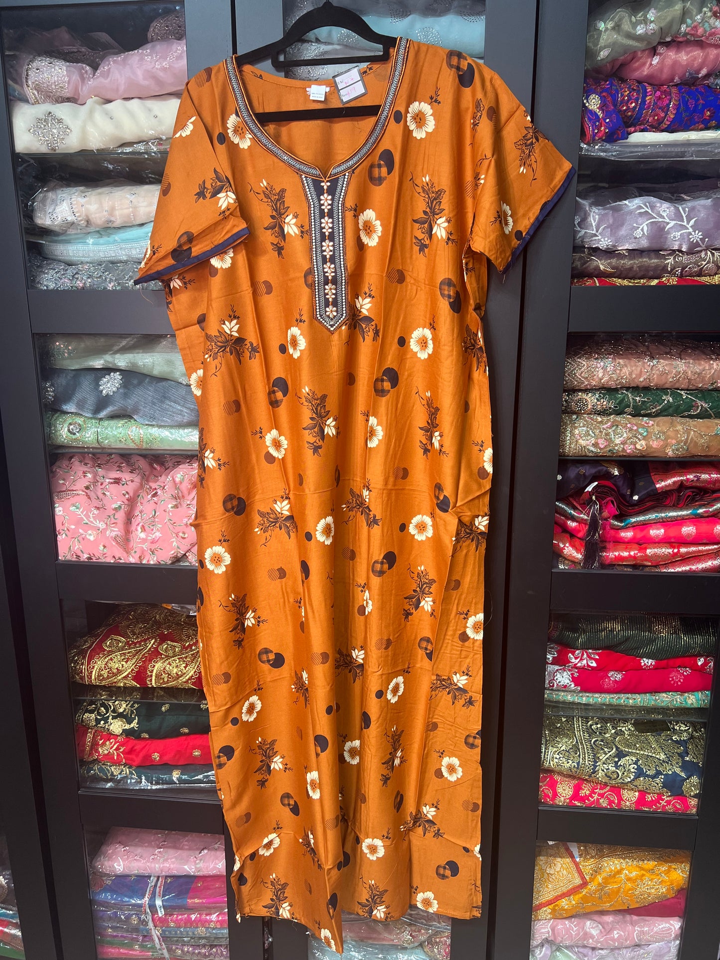 Free size Indian Cotton Nighty Nightgown NI7