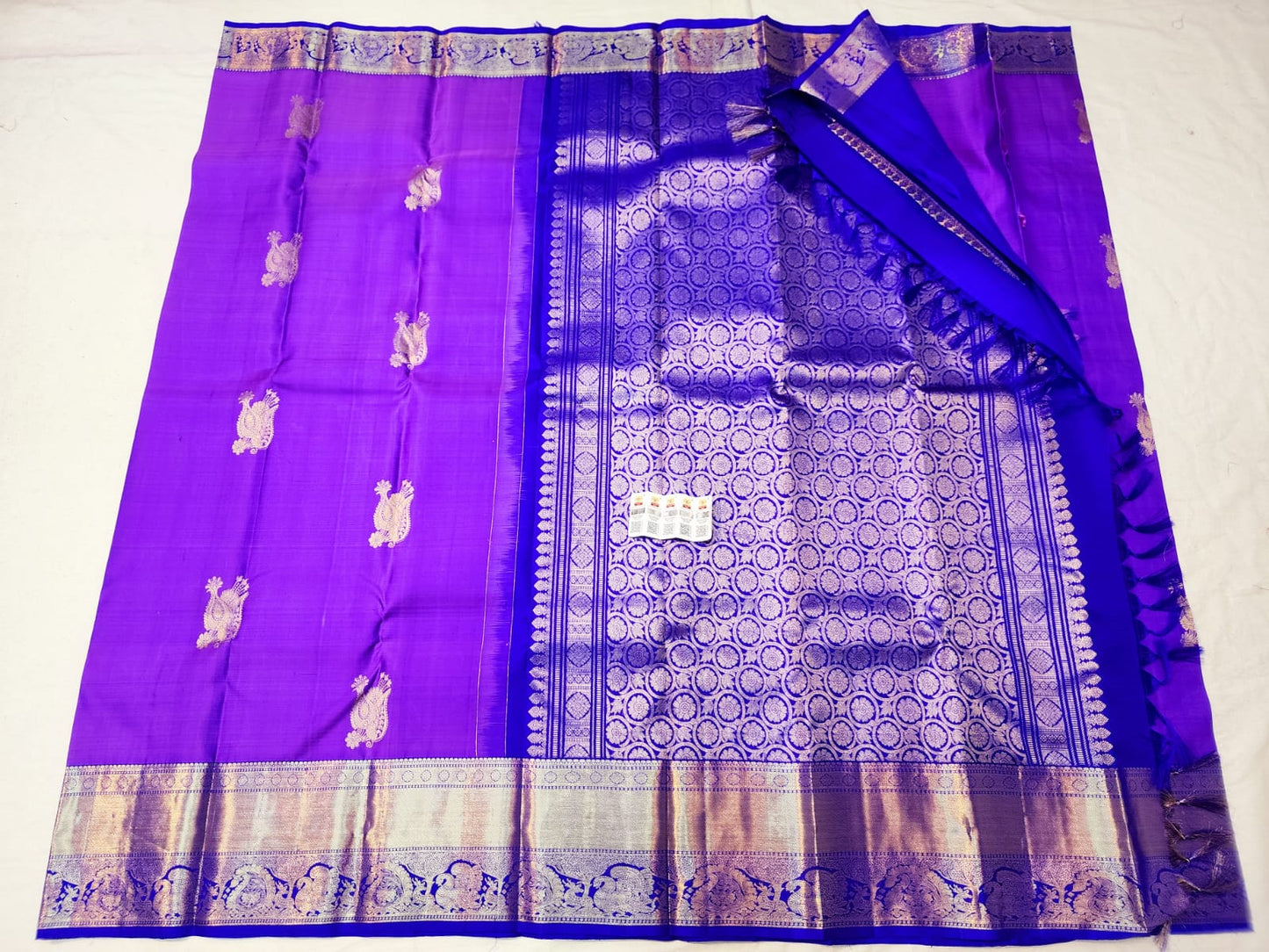 Kanchipuram Pure Silk Saree Bridal Lavender Kanjivaram Sari SPK271