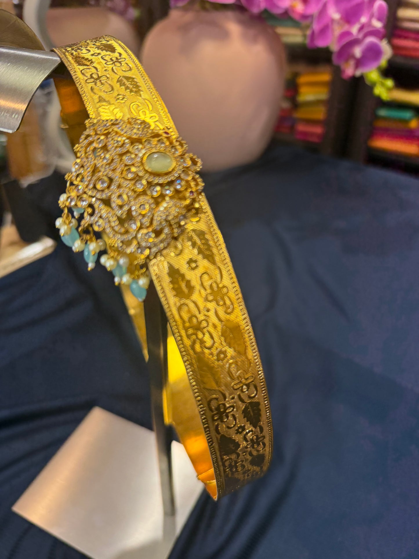 Brass Bridal Waist Chain Sari Belt Kamarbandh W3