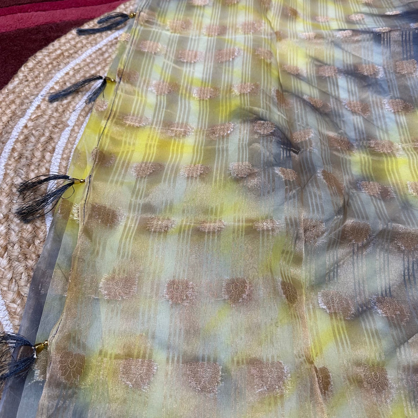 Sari Indian Fancy Casual wear Organza Banarasi Saree SAR6