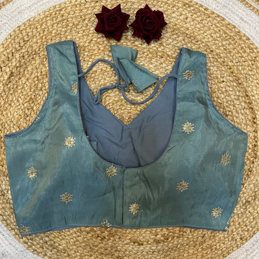 38” Medium Sari Blouse Indian Saree Top Worked Choli B423