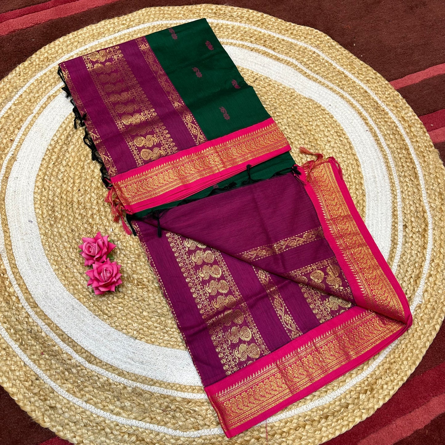 Kalyani Silk Cotton Traditional Sari South Indian Saree S140