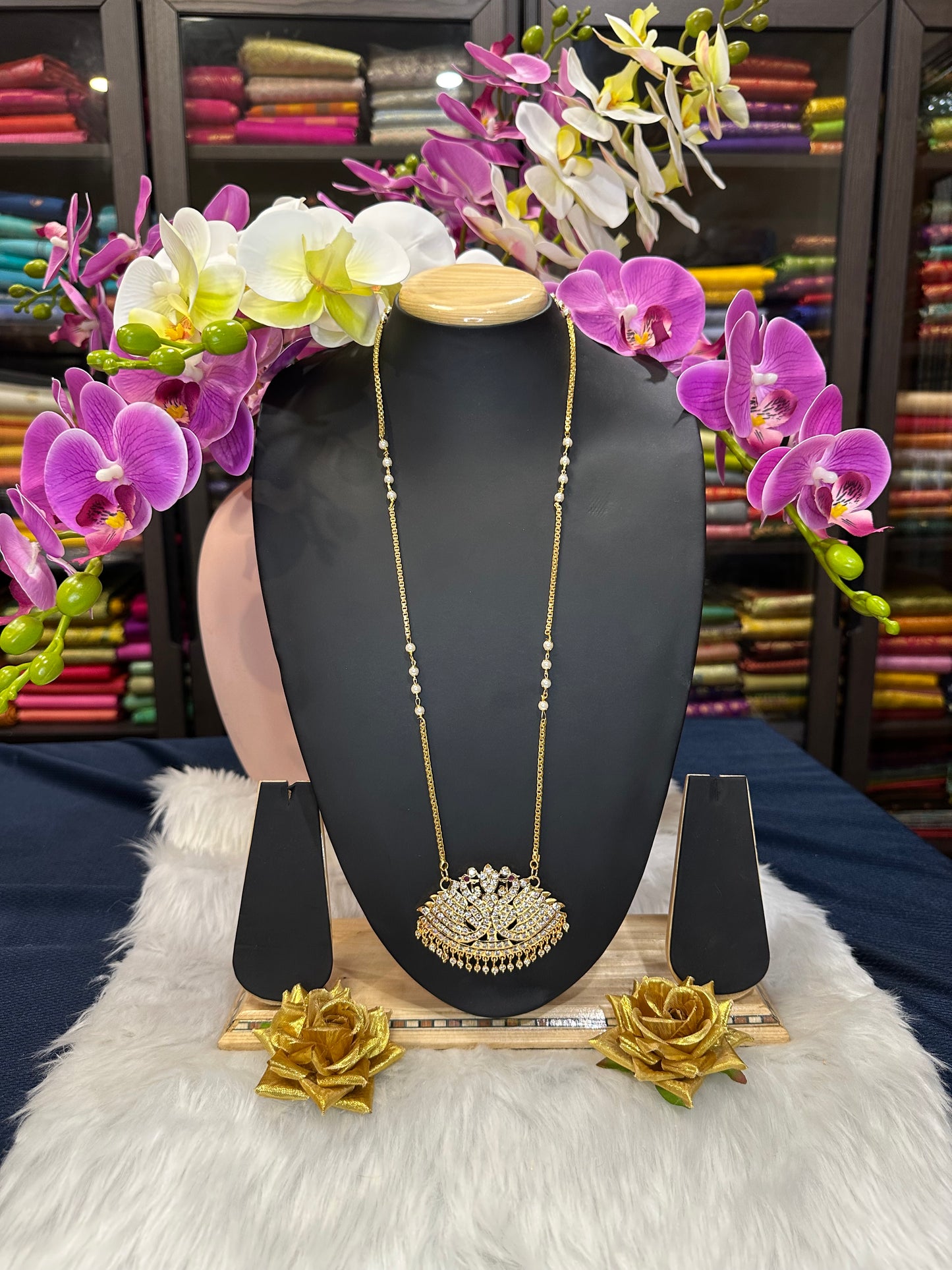 Impon Indian Necklace Annam Pathakkam Haram Wedding Jewellery N28