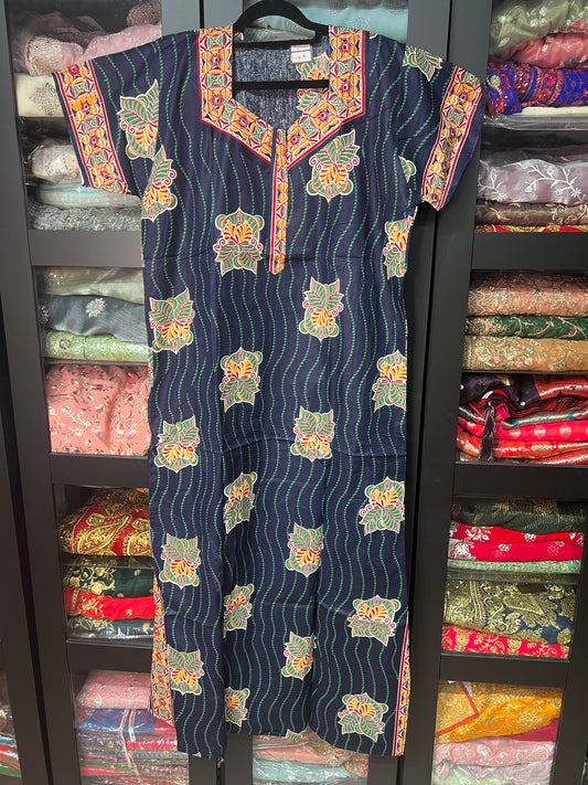 Free size Indian Cotton Nighty Nightgown NI22