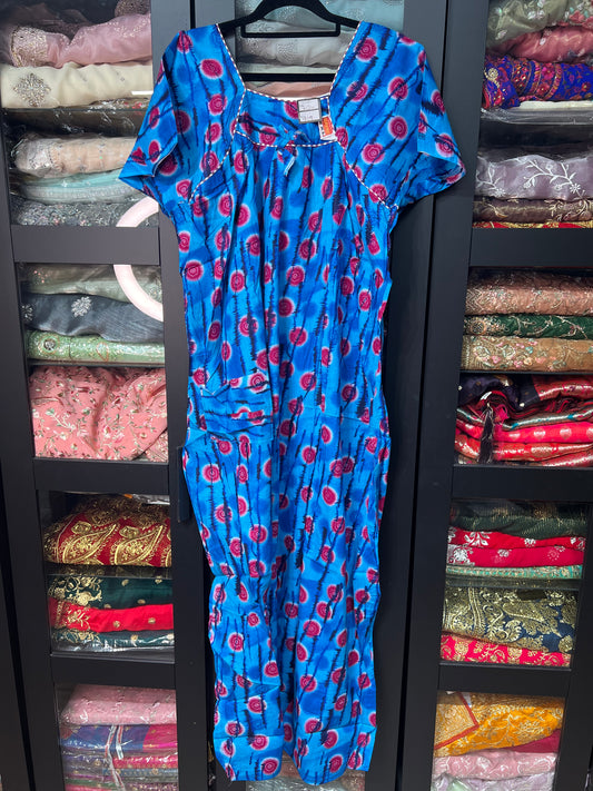 Free size Indian Cotton Nighty Nightgown NI34