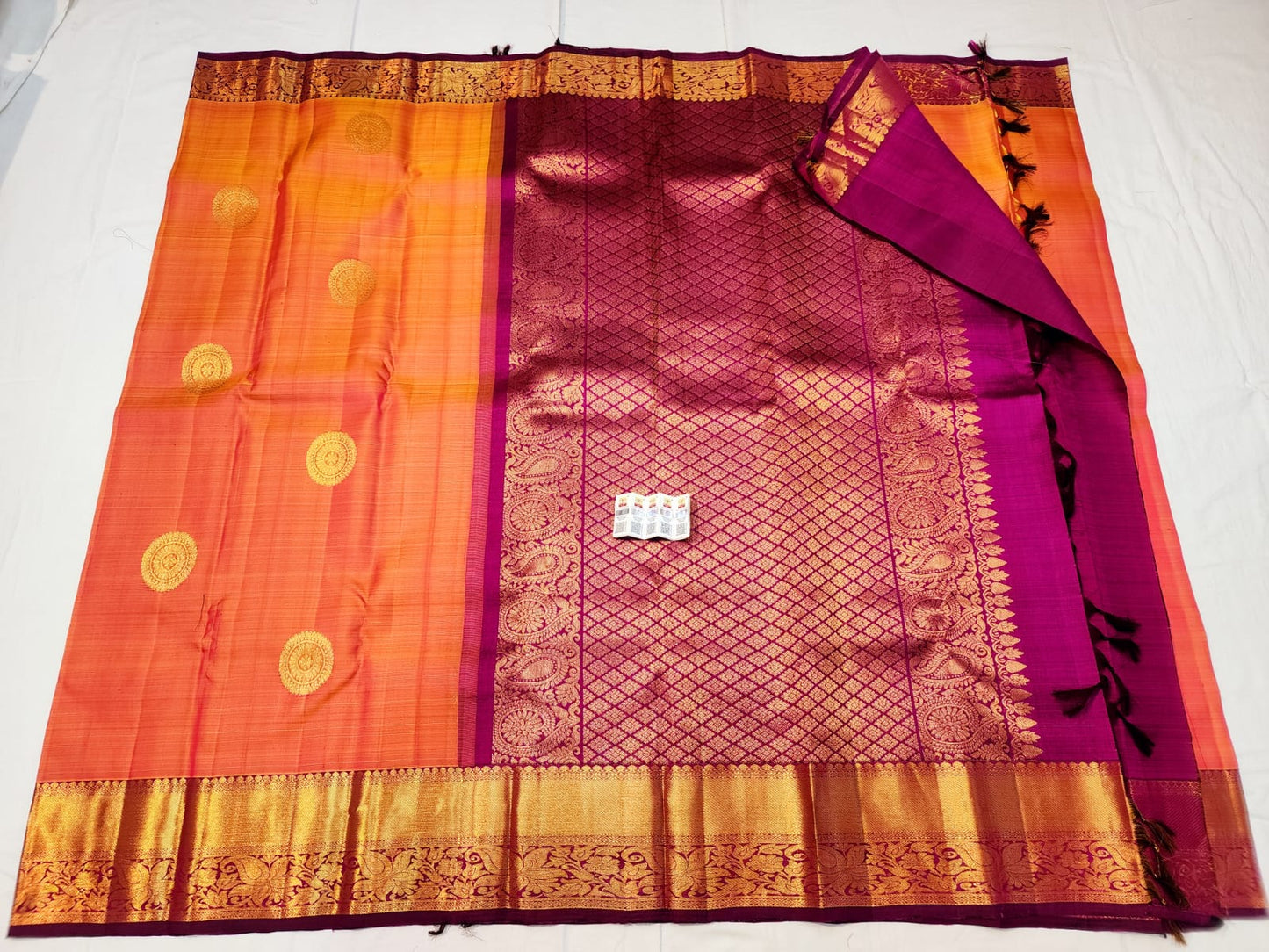 Kanchipuram Pure Silk Saree Bridal Kanjivaram Sari SPK274