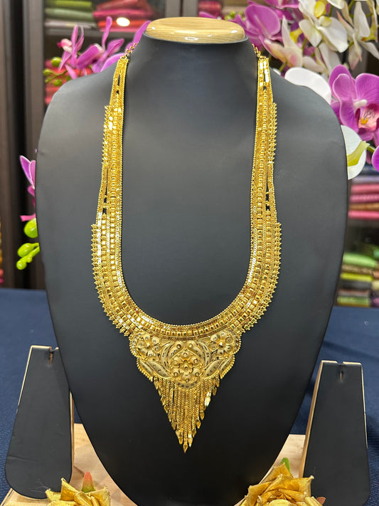 Forming Gold Indian Necklace Haram Jewellery N51