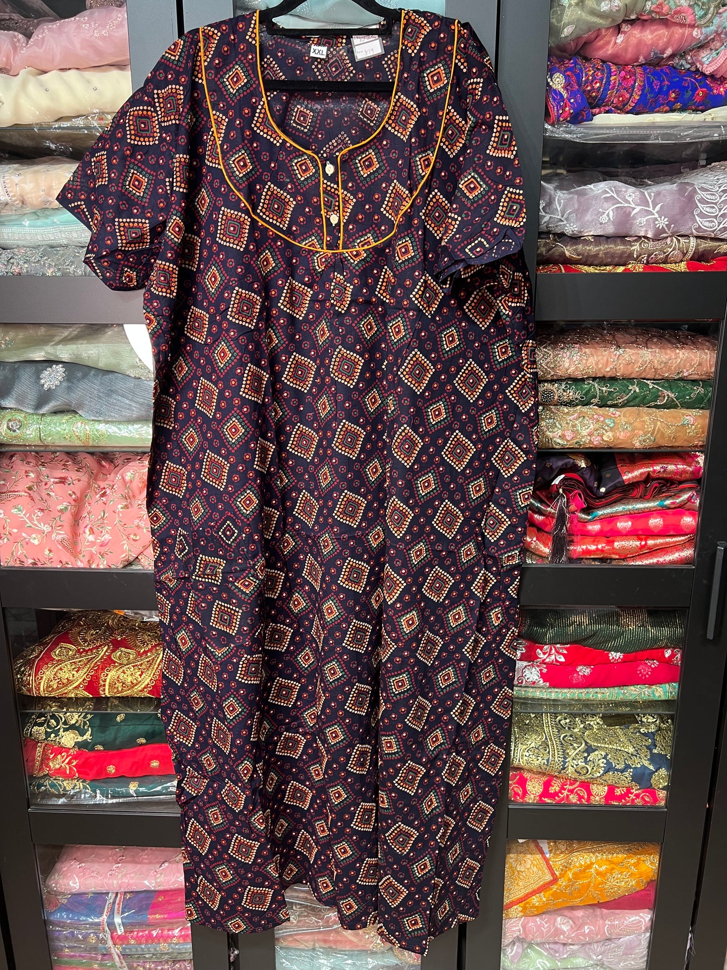 Free size Indian Cotton Nighty Nightgown NI23