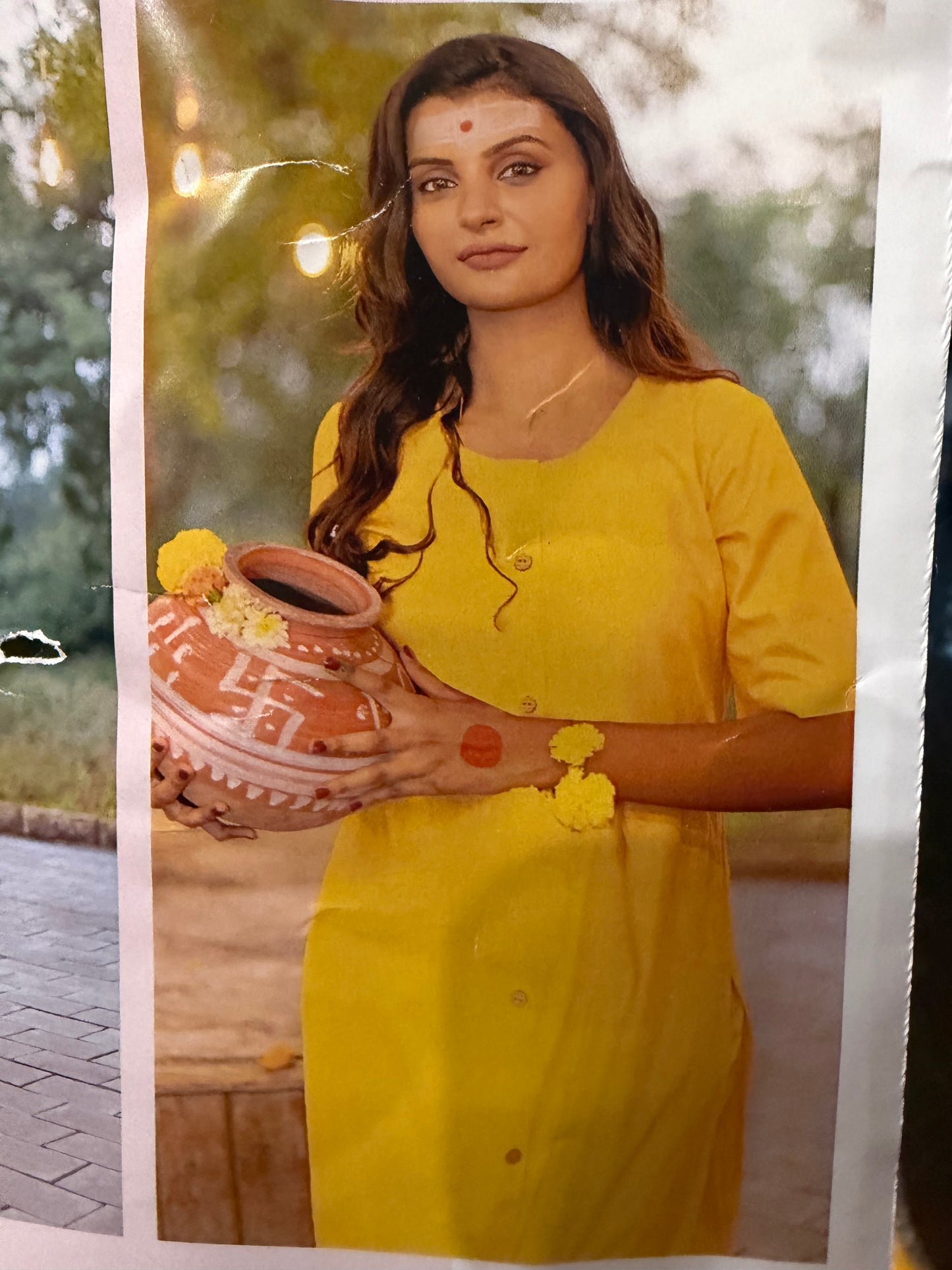 Indian Ladies Temple Pooja Outfit Yellow Salwar Kameez Suit SS29