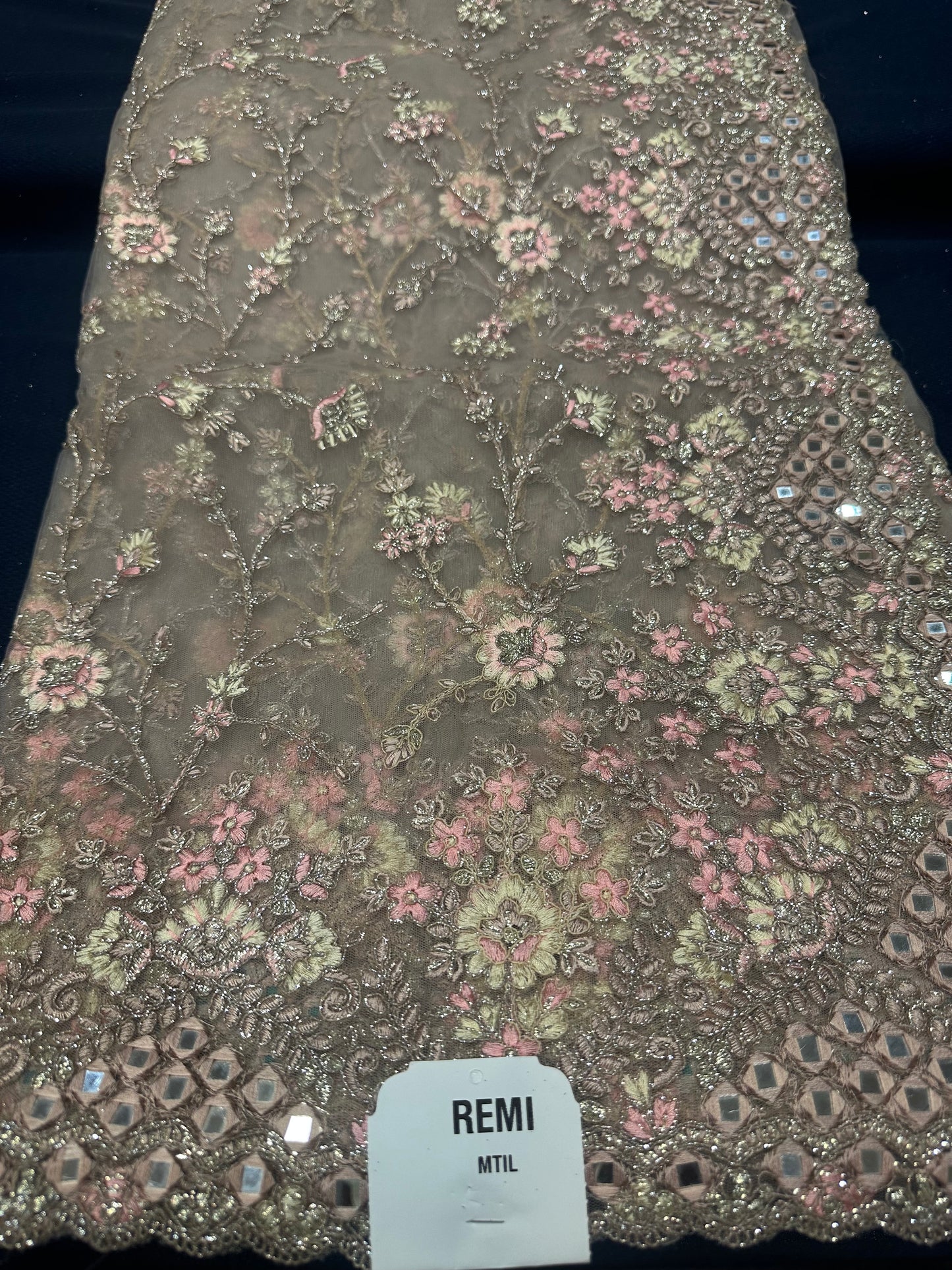 Pastel Pink Fancy Party wear Net Sari Indian Saree S80