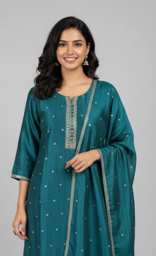 48” 4XL Size 18 Indian Ladies Outfit Teal Salwar Kameez Suit EID SS11