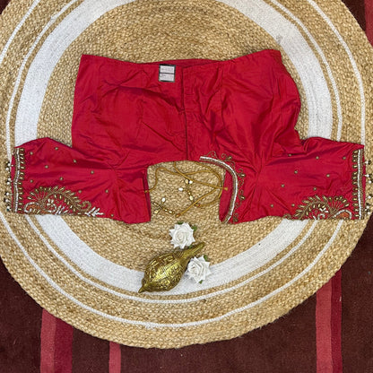 L42” XL Size 12 size Aari Worked Sari Blouse Indian Saree Top Pink B234