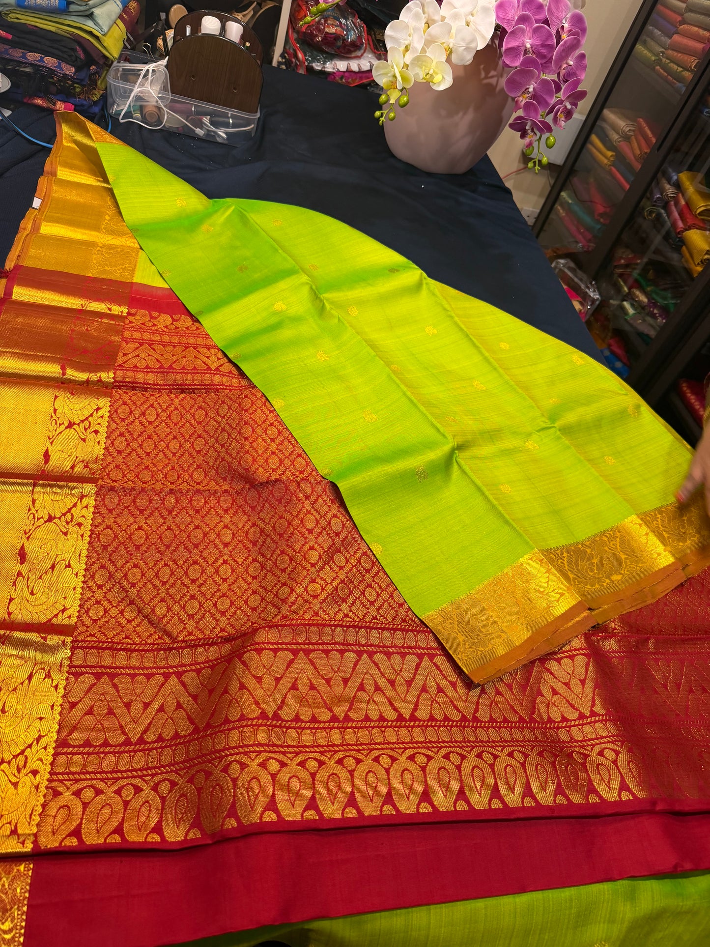 Kanchipuram Pure Silk Saree Bridal Kanjivaram Sari SPK280