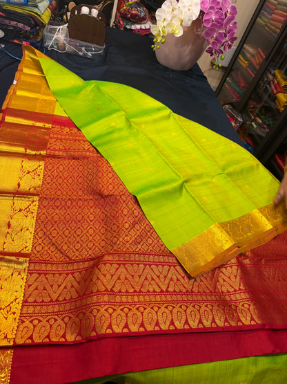 Kanchipuram Pure Silk Saree Bridal Kanjivaram Sari SPK280