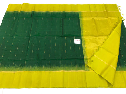 Kanchipuram Pattu Soft Silk Saree Pure Silk Sari Green | SS16