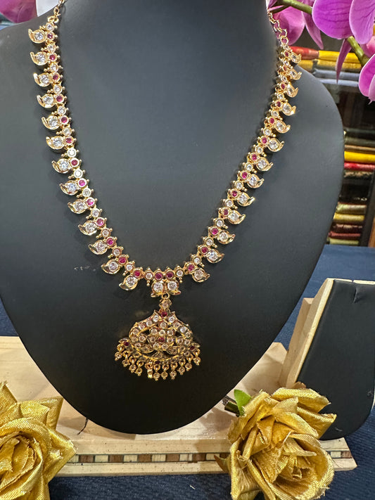 Impon Temple Indian Necklace Multi Addiyal Jewellery N53