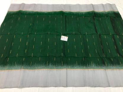 Kanchipuram Pattu Soft Silk Indian Saree Pure Silk Sari Green | SS20
