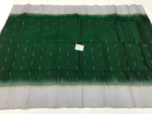 Kanchipuram Pattu Soft Silk Indian Saree Pure Silk Sari Green | SS20
