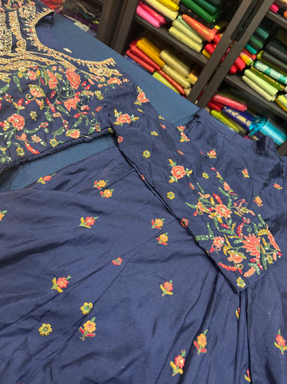 Indian Pakistani Outfit Shararas Salwar  Bollywood stylish Diwali Suit Size 44” Blue Y2
