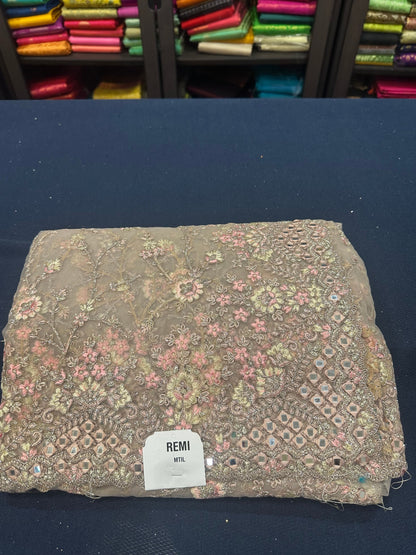 Pastel Pink Fancy Party wear Net Sari Indian Saree S80