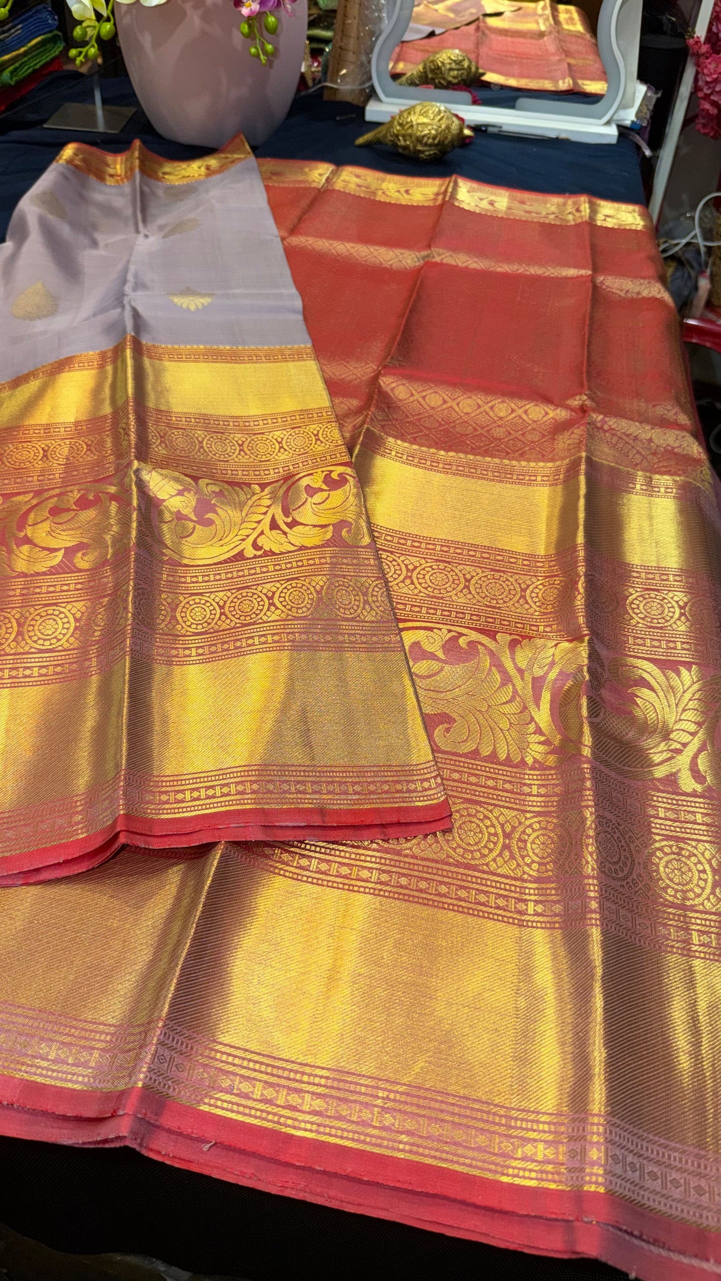 Kanchipuram Pure Silk Saree Kanjivaram Sari| SPK096