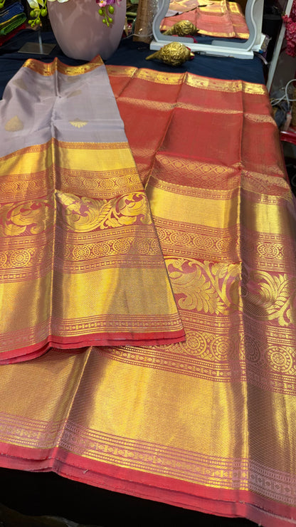 Kanchipuram Pure Silk Saree Kanjivaram Sari| SPK096