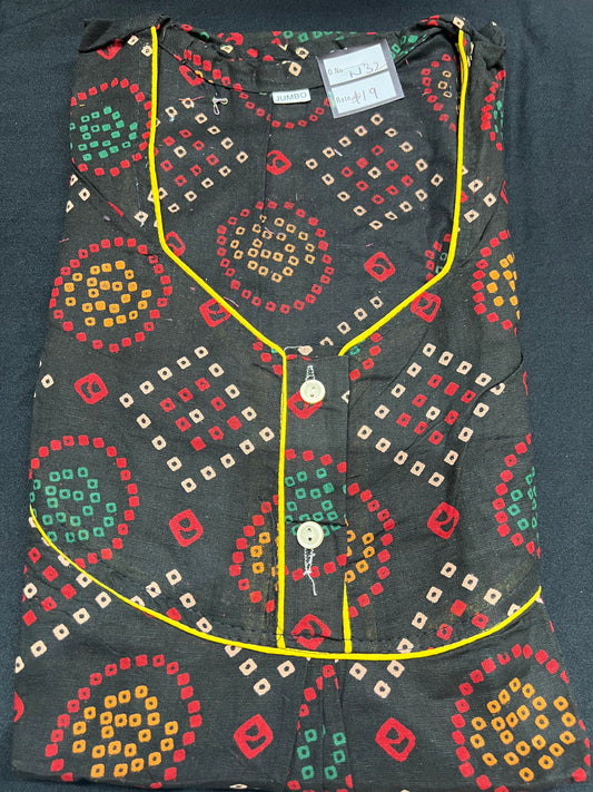 Free size Indian Cotton Nighty Nightgown NI32