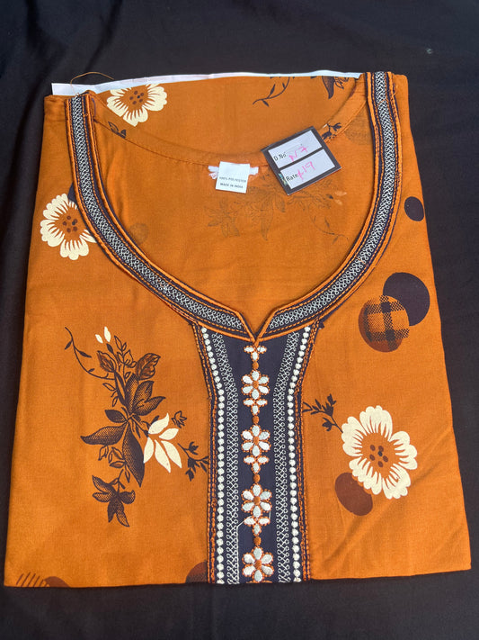 Free size Indian Cotton Nighty Nightgown NI7