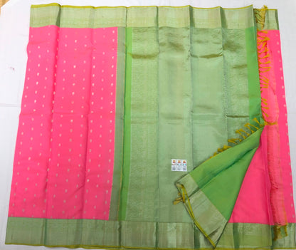 Kanchipuram Pure Silk Saree Bridal Indian Kanjivaram Sari SPK341