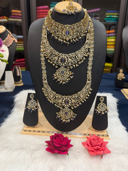 Victorian Polished AD Indian Bridal Necklace set N5