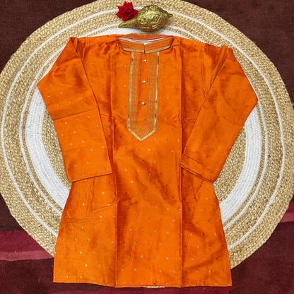 Size 12 Boys Sherwani Outfit Orange White K13
