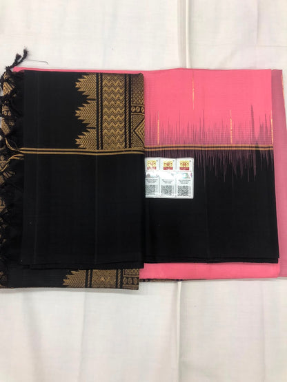 Pattu Soft Silk Indian Saree Pure Silk Sari pink SS57